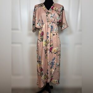 Hope & Ivy Maternity Hi-Low Dress Size 12 | Cinched Waist |Romantic Kimono Wear